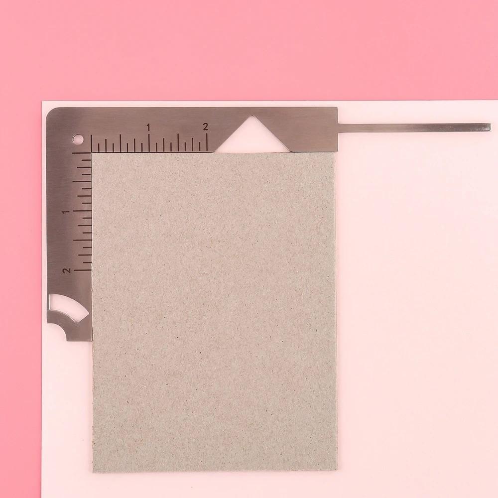 Multi-Function Book Cover Guide 5-in-1 Gauge Ruler Durable Book Cover Positioning Ruler