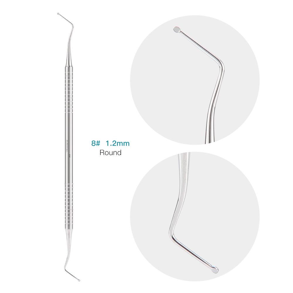 1 шт. AZDENT Дентальный экскаватор Эндо ложка Двусторонние инструменты Нержавеющая сталь Лечение кариеса зубной полости Лабораторный инструмент