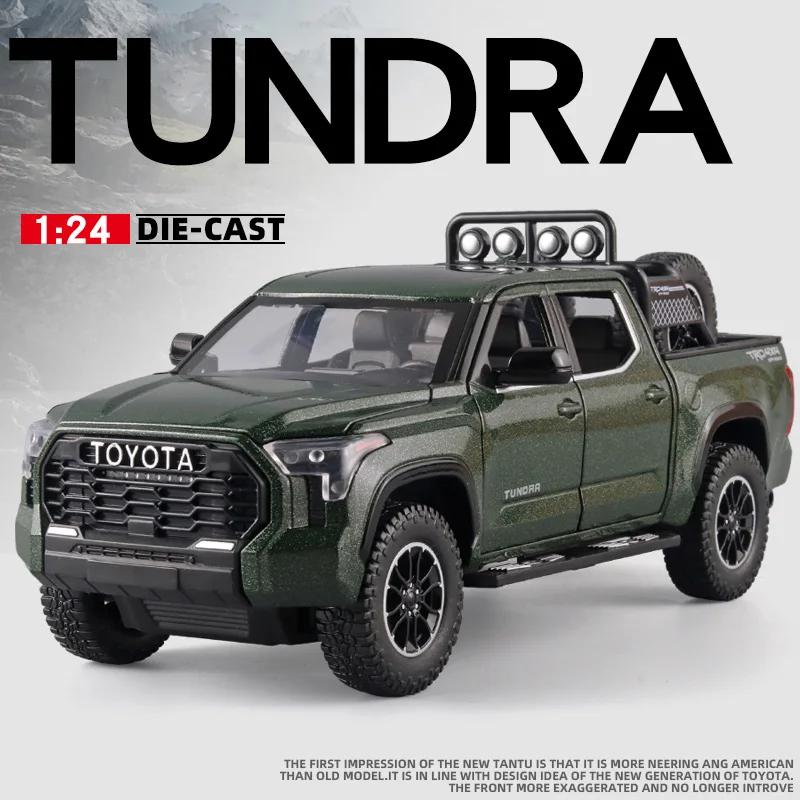 Großes 1/24 Toyota Tundra SUV Modellauto Diecast Miniatur Metallauto Geländewagen Sammlung Sound Licht Kinderspielzeug für Kinder