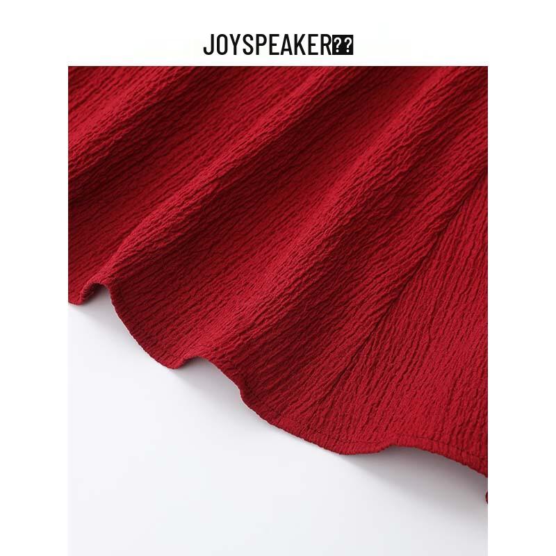 JOY SPEAKER 2025 Лето Элегантное Квадратный вырез Без рукавов А-силуэт Миди Платье