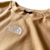 The North Face Женская футболка оверсайз с коротким рукавом, миндального цвета, размер M, с вышивкой, простой дизайн, логотип,
