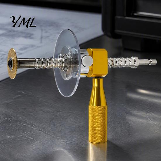 Drain Pipe Repair Accessory Precision PVC Internal Cutter with Diamond Blade And Drill Attachment, Tube Adjustable Depth Inside Tool for Pipes,