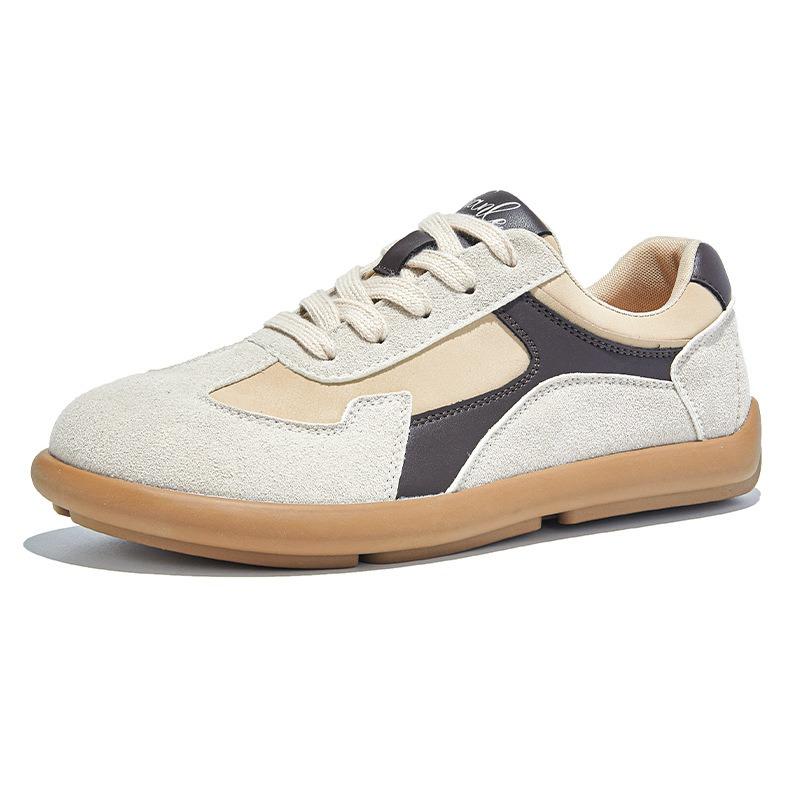 Leather Retro Little White Shoes Women's Autumn New Flat Bottom Tilted Head Sports Shoes Casual Women's Shoes Versatile Shoes Children