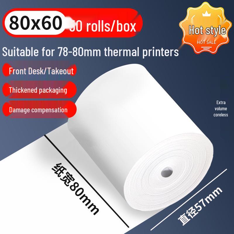 Mornsun Thermal Cash Register Paper: 57x50, 80x80, 80x60x50 – Suitable for Meow Meow Machine.