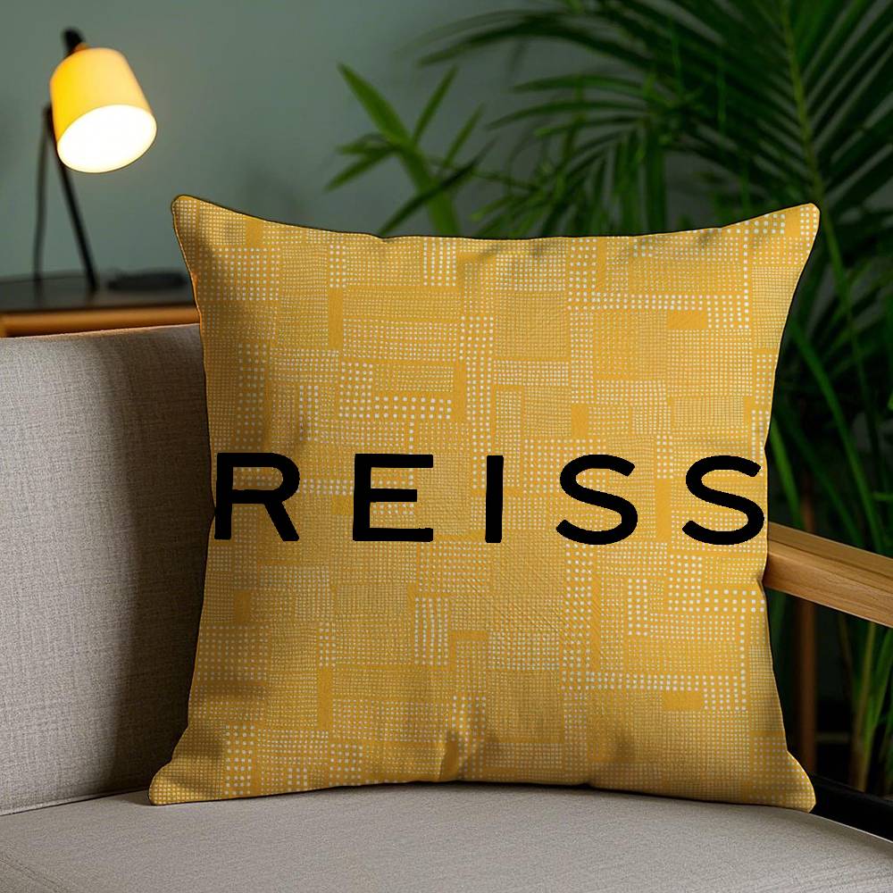 Изысканный принт в лондонском стиле Reiss-A Наволочка Наволочка против пылевых клещей Невидимая молния Шелковистый короткий плюш Чехол для диванной подушки