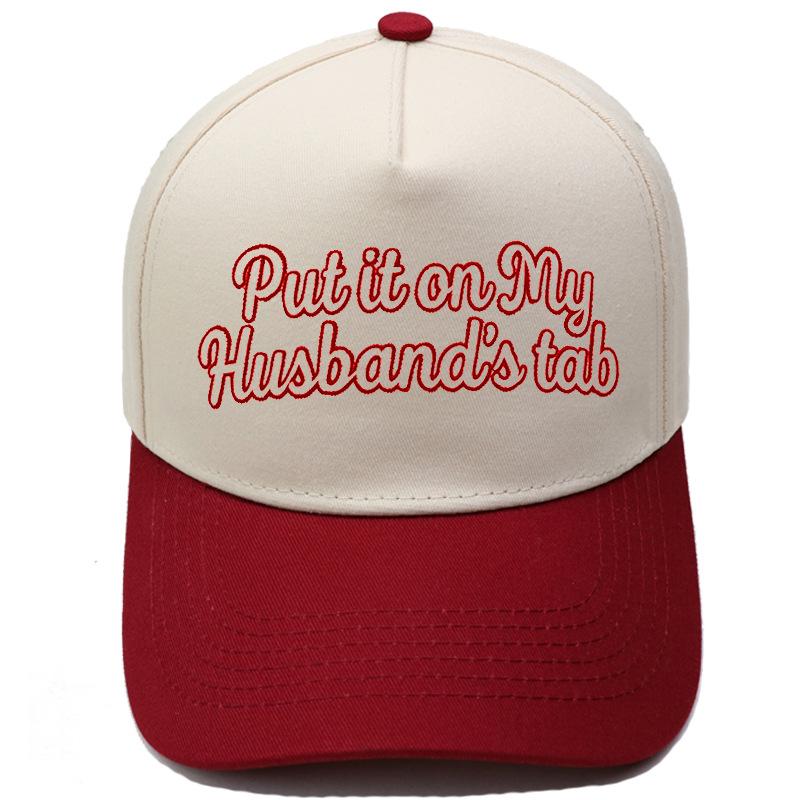 Put it on my Husband's tab Truck driver hat Embroidery color matching baseball cap Casual woman