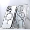 360° Rotation Metal Ring Holder For Magsafe Wireless Charging Case For iPhone 15 14 13 12 11 Pro Max Plus Transparent Back Cover