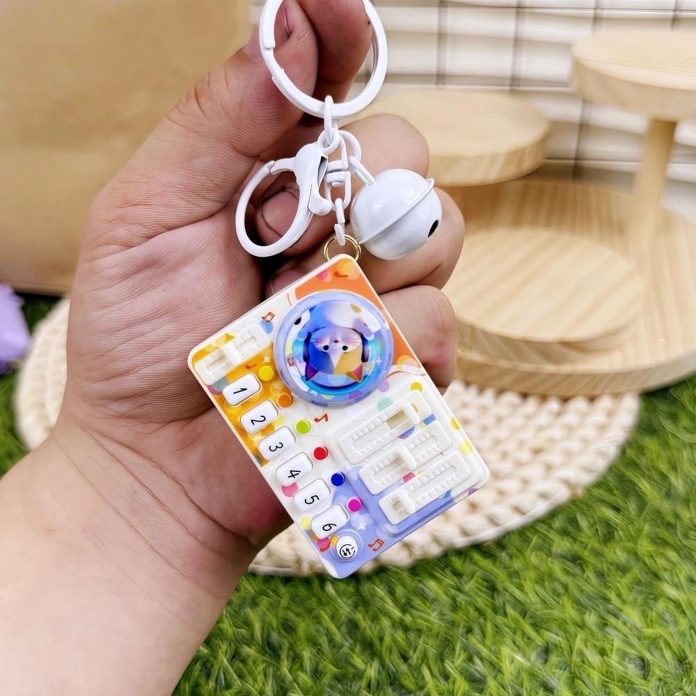 Rhythm Key Electronic Keyboard Keyring Mini Music Game Console Keychain DJ Live Pendant Bag Charms