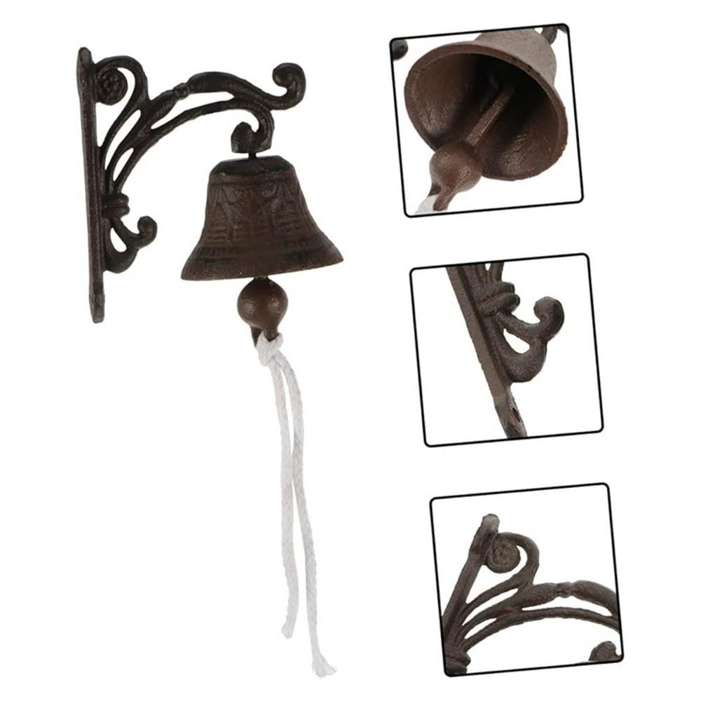Metal Retro Outdoor Bell Rustic Wall Mounted Bell Welcome Decor Vintage Doorbell  Yard Decor