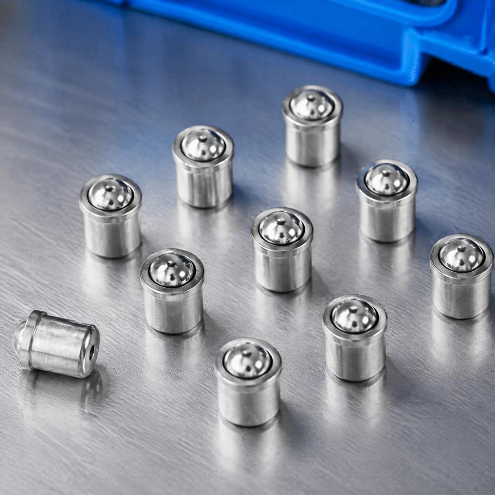 10pcs Smooth Surface Push Fit Ball Plunger No Step Design Ball Catch Latch For Door Cupboard