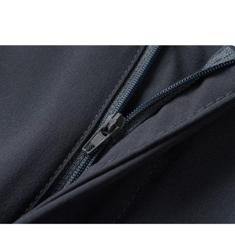 Летняя свободная версия мужских высококачественных однотонных вертикальных девятиточечных брюк большого размера