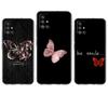 Прозрачный чехол для Samsung Galaxy A52 A12 A51 A32 A21s A71 A32 A22 50 A70 A31 A72 5G чехол для телефона Красивая розовая бабочка