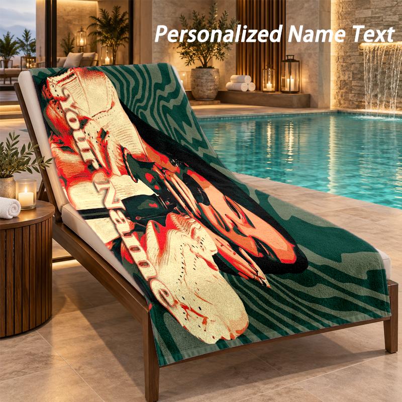 Lana Del Rey Custom Name Beach Towel Large Soft Towel for Indoor Bathroom Outdoor Beach