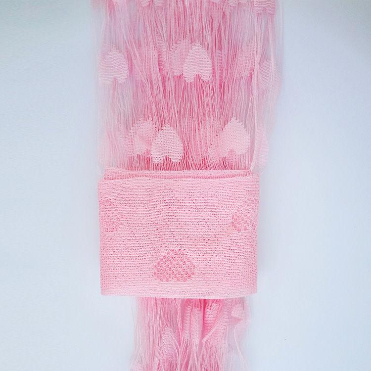 Романтическая занавеска с линией любви, занавеска на дверь с кисточками, милая занавеска с персиковым сердечком, перегородка, подвесная занавеска (1 шт.)