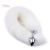 Lollipops Adult Long Imitation Fox Hair Metal Anal Plug Cosplay Couple Flirting Sex Toy