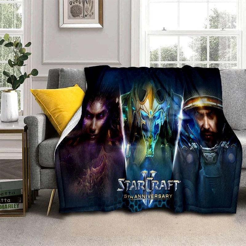 3D Ретро-игровое одеяло StarCraft Gamer, мягкое одеяло для дома, спальни, кровати, дивана, пикника, путешествия, офиса, отдыха, одеяло, детское одеяло