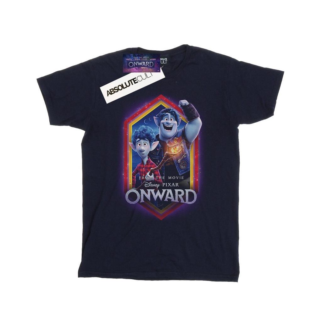 Disney Womens/Ladies Onward Brothers Crest Cotton Boyfriend T-Shirt