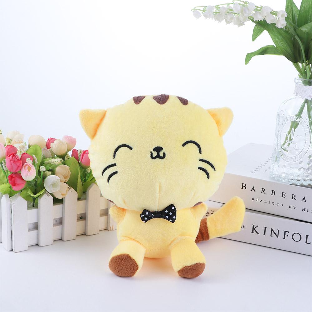 Soft Xmas Gift Toys Stuffed Gift Doll Cushion Stuffed Toys Sofa Pillow Cat with Bow Plush Dolls