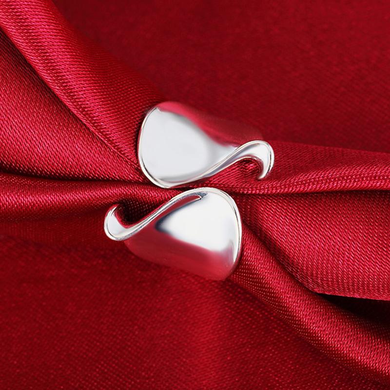 925 Silver Smooth Open Rings For Women Party Jewelry Gifts 2022 New