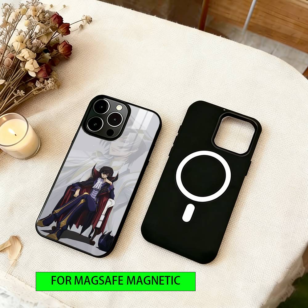 Чехол для телефона Code Geass для iPhone 17, 16, 15, 14, 13, 12, 11 Plus, Pro, магнитный, с беспроводной зарядкой MagSafe
