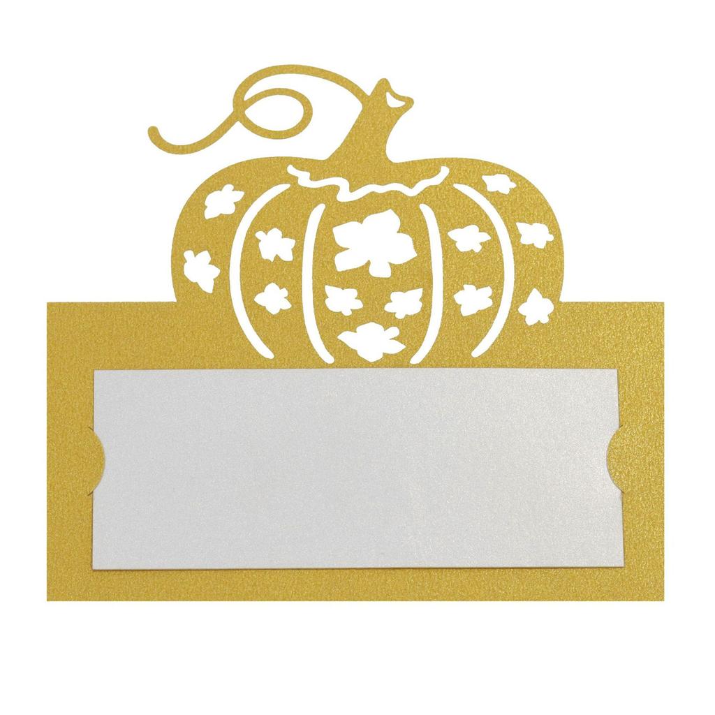 50Piece Elegant Thanksgiving Pumpkin Place Cards Thanksgiving Place Card Set with Elegant Pumpkin Designs for Tabletop