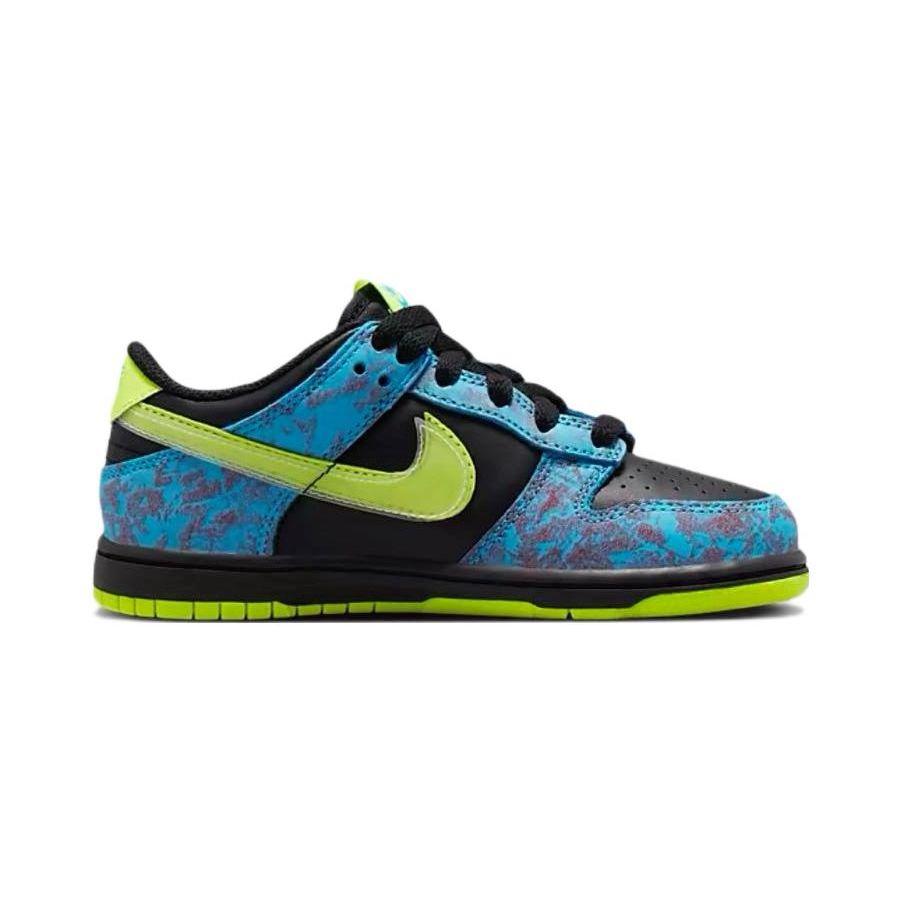 Nike Детские Dunk Low SE Черный Балтийский Синий Вольт DV1695-900