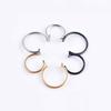 Simplicity Medical Titanium Steel Lips Rings Nose Ring 1PC Body Clip Hoop Clip On Mouth Ring Fake Piercing Body Jewelry