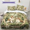 Beagle and Grassland Pattern Bedding Home Decoration Birthday Gift (1 * duvet cover + 2 * pillowcase, without core)