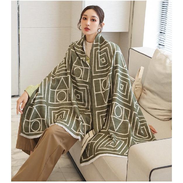 New Versatile Imitation Cashmere Warm Scarf Thickened Shawl