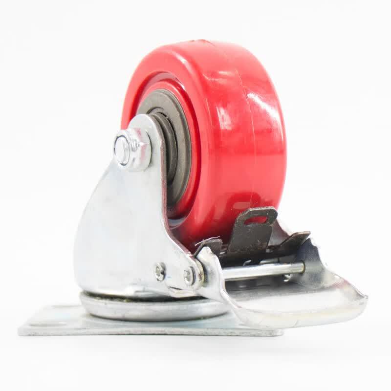 Haisidike Full Wrap PVC Caster Wheel with Brake