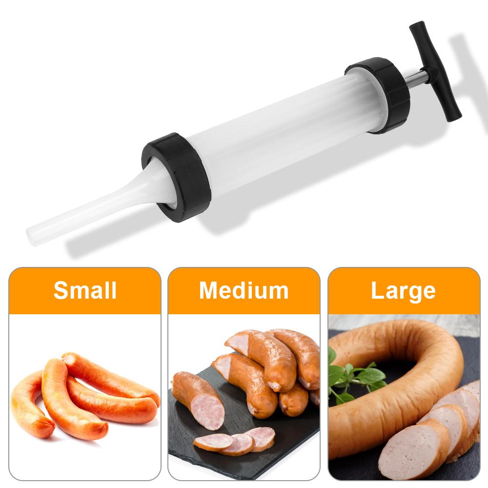 Kitchen Tools Sausage Syringe Hand Operated Sausage Machines Manual Sausage Meat Fillers Machine Homemade Sausage Stuffer Sausage Gadgets