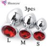 3PCS/Set Metal Anal Toys For Women Adult Sex Products Men Butt Plug Stainles Steel Anal Plug Sex-toy Anal DildoToys
