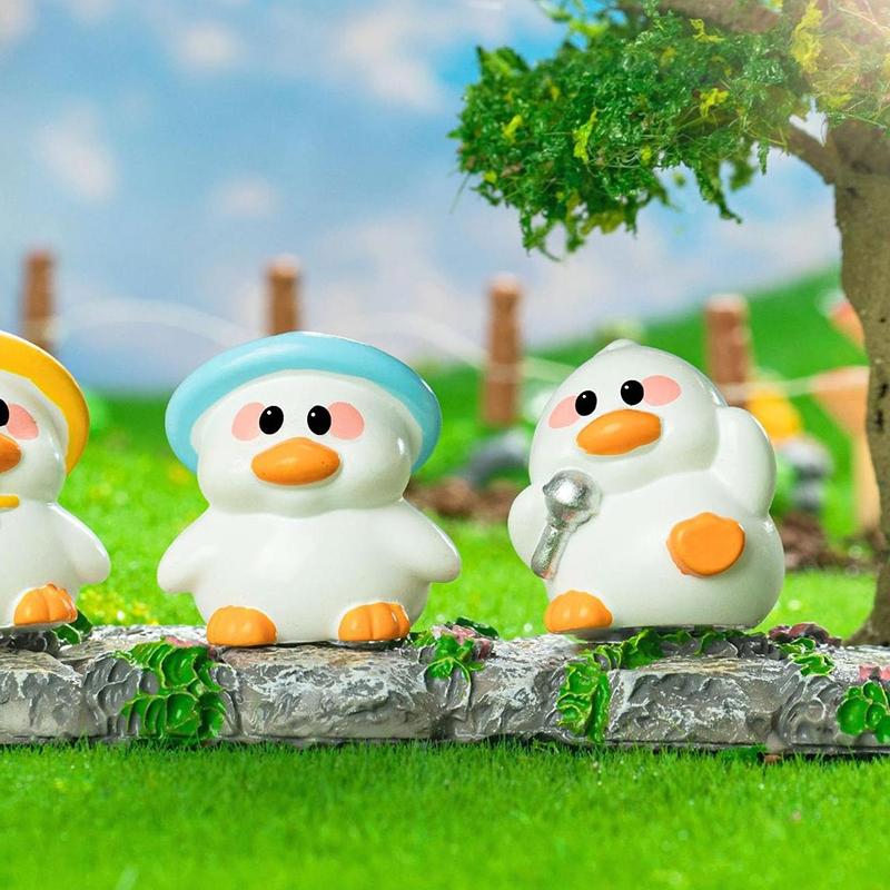 Крутые мультяшные украшения в виде маленькой утки Миниатюрные фигурки Креативные украшения для дома своими руками Аксессуары для украшения рабочего стола Подарки