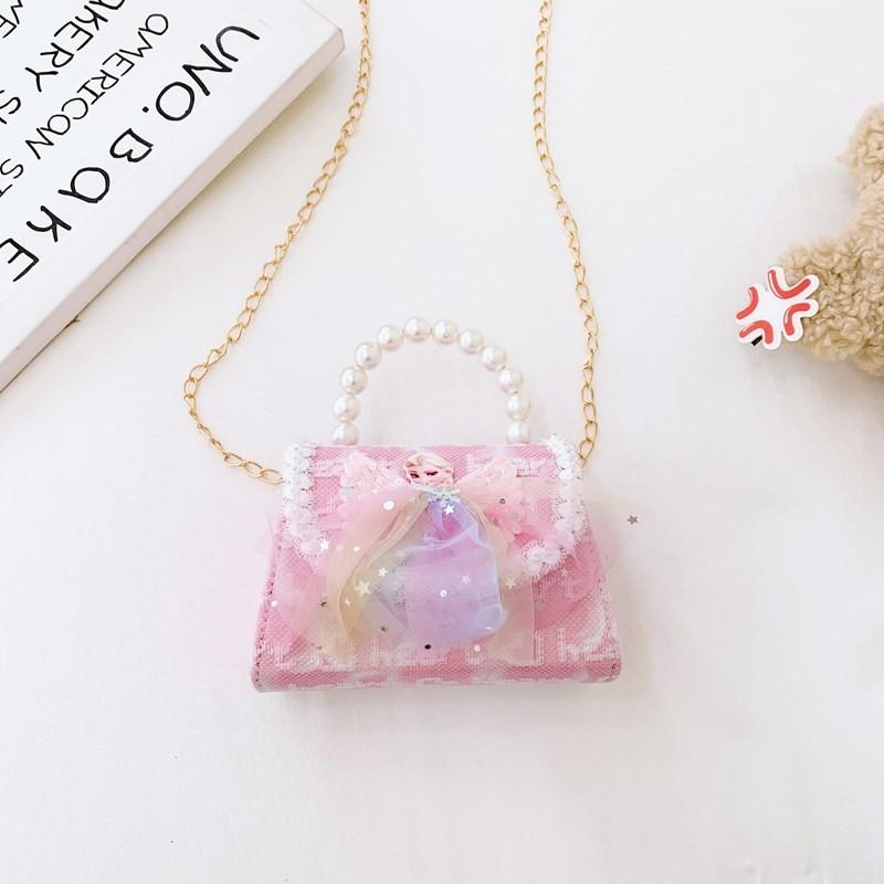 Delightful Princess Pearl Handbag With Colorful Characters For Young Children
