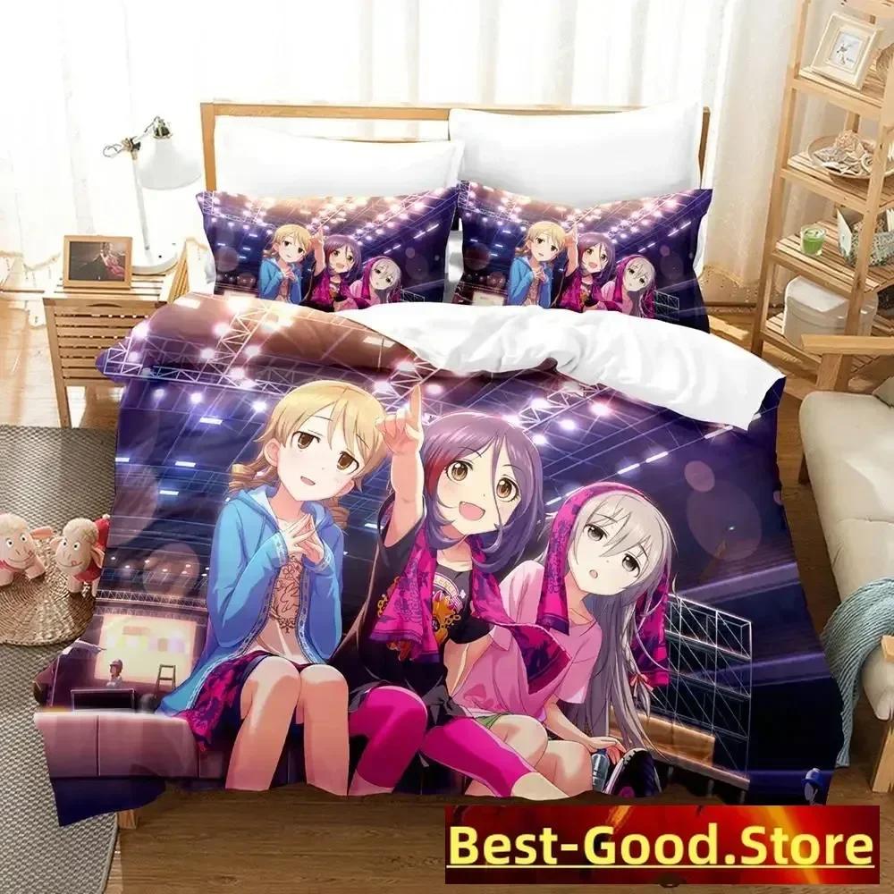 THE iDOLM@STER Cinderella Girls Starlight Stage Комплект постельного белья Печатный комплект с наволочкой Пододеяльник Мягкий Односпальный Двуспальный