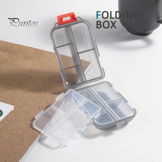 Портативный органайзер для таблеток с 10 отделениями, пыленепроницаемый, компактный, прозрачный контейнер для хранения, легкий держатель для таблеток