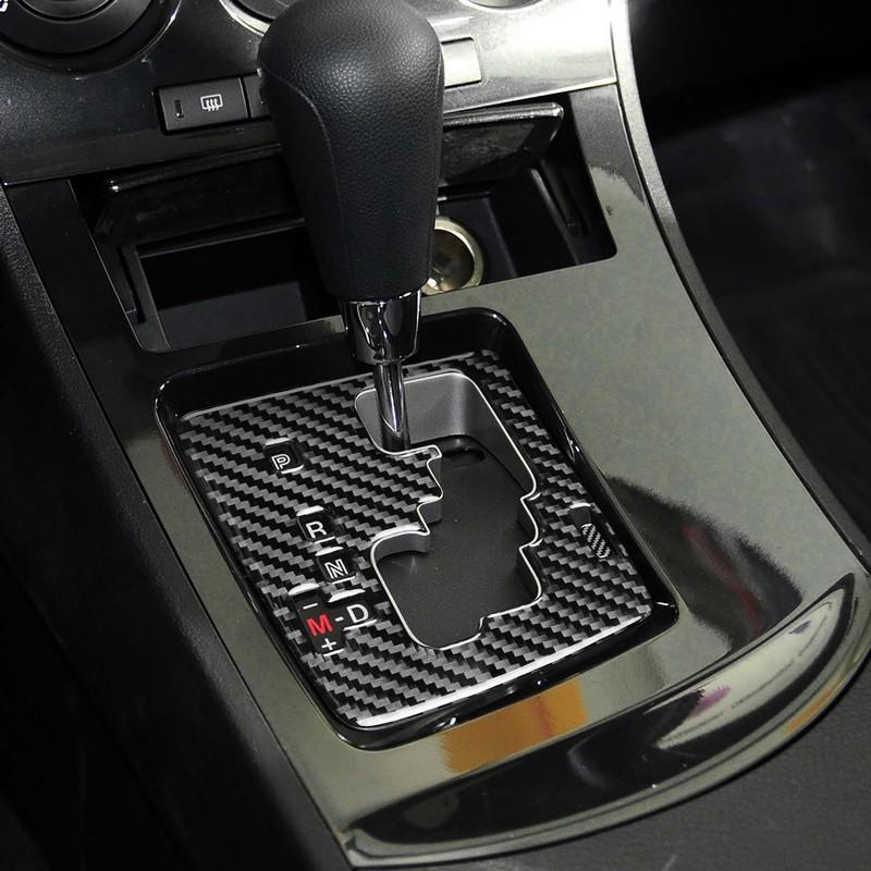 For Mazda 3 Axela Mazdaspeed 3 2010—2013 Carbon Fiber Console Inner Gear Shift Panel Car Accessories Interior Cover Trim Sticker
