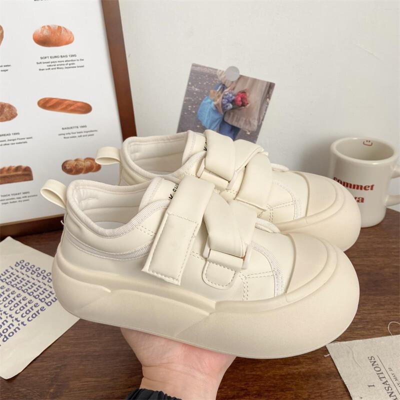 Корейская обувь Clogs Platform Casual Female Sneakers 2024 Creepers Small Summer New Hook & Loop Leisure Small White Shoes Clogs Pl