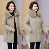 New Middle-aged and Elderly Women's Cotton-padded Jackets, Medium-length, Elderly, Plus-size, Mother's Jackets, Winter Coats, Cotton-padded Jackets