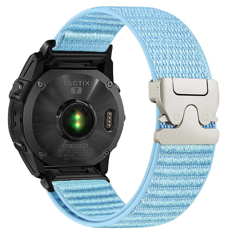 Нейлоновый ремешок 20/22/26 мм для Garmin Fenix E 8 47 мм 51 мм 7 7X 6 6X 5 5X Plus/Enduro 3/Epix Pro Gen 2 QuickFit Спортивный ремешок-петля