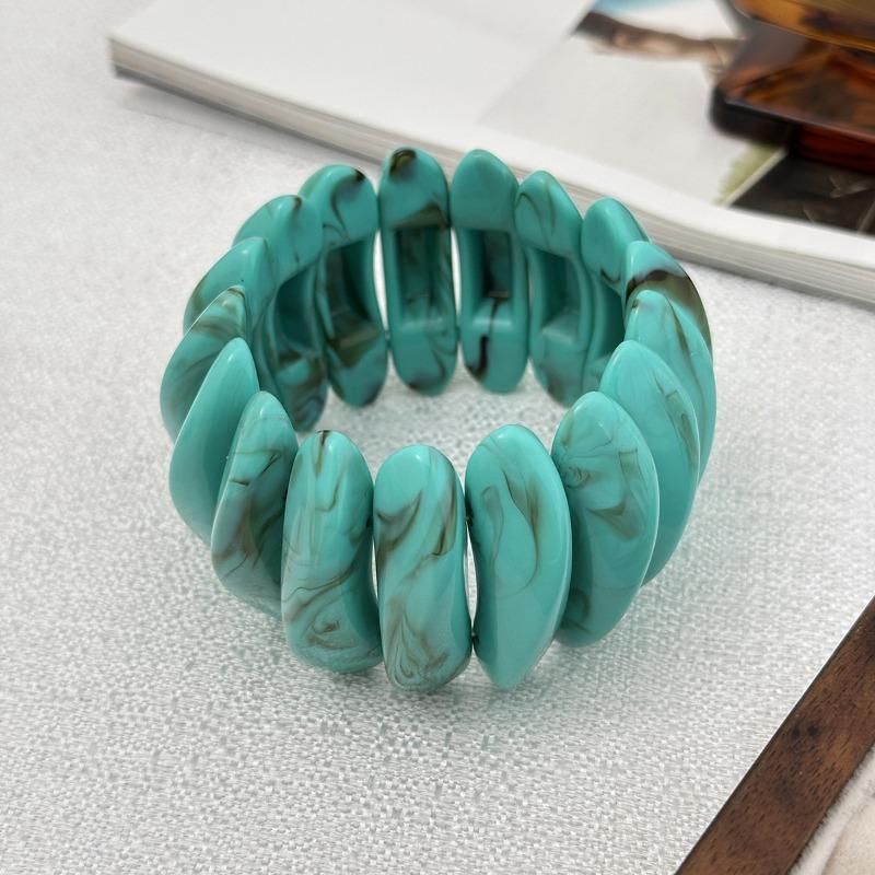 Браслет женский особой формы, эластичный браслет из смолы, нишевые высококлассные украшения с эффектом омбре, преувеличенные
