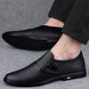 Модные мужские дышащие кожаные туфли из черной мягкой кожи с мягкой подошвой на весну и осень для мужчин, деловая, официальная, свадебная, повседневная обувь