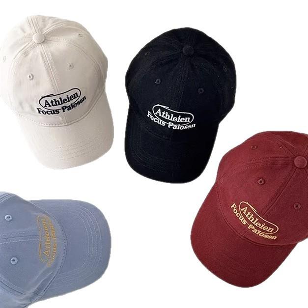 ins trendy brand retro red letter embroidered baseball cap female casual versatile literary and artistic face small peaked cap male