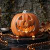 Pumpkin Shaped Lantern Halloween LED Lantern, Scary Face Glowing Plastic Lamp, Battery Operated Table Ornament for Home Party Decor Durable