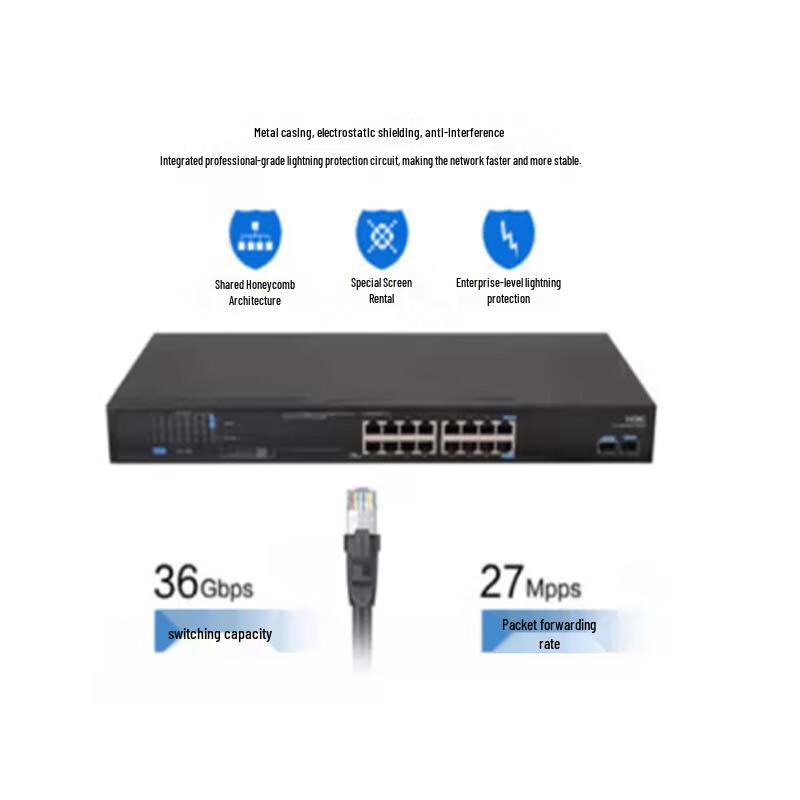 H3C 18-Port Gigabit Non-Managed PoE+ Network Switch