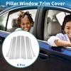 ABSOPRO Door Pillar Window Trim Sticker Pillar Post Door Outer Exterior Cover Compatible with VW Jetta Silver Tone Anti-Scratch 2009-2012,