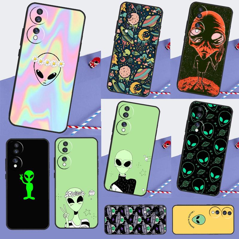 Мультяшный инопланетянин Чехол Для Honor Magic 7 5 6 Lite Honor X9b X9a X8b X8a X8 X9 X9c 50 70 90 Lite 200 Pro Обложка