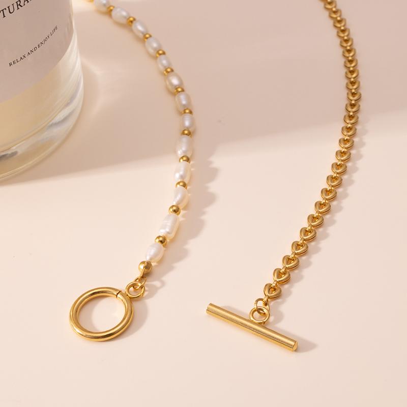 Нержавеющая сталь 316L Застежка OT Жемчужные ожерелья Браслеты Foxanry Креативные Модные Элегантные Не выцветающие Свадебные украшения Подарки EL0101