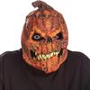 Pumpkin Head Mask for Halloween Latex Material Scary Mouth Design Cosplay Prop for Adults