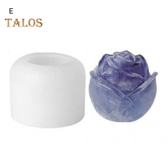 Rose Ice Cube Mold Big Ice Ball Maker for Cocktails 3D Flower Shape Ice Trays Silicone Large Ice Cubes Freezer Tray for Whiskey Bourbon Juice Tea